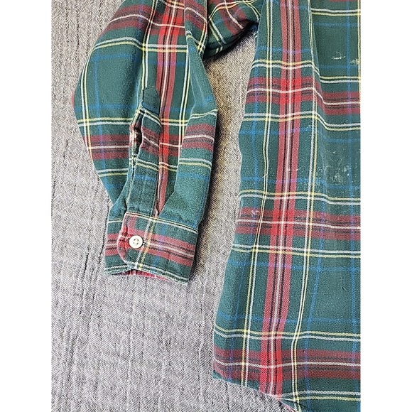 Vintage LL Bean Flannel Shirt Womens Size 12 Long Sleeve Button Down Plaid USA - Picture 5 of 9